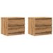 vidaXL Nachtkastjes 2 stuks 50x40x43.5 cm bewerkt hout artisanaal eiken