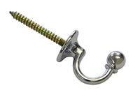 Gardinia 3254 Decoratieve haken, barok, 2 stuks, embrasse-haken, lengte: 3 cm, Ø18 mm, metaal, chroom