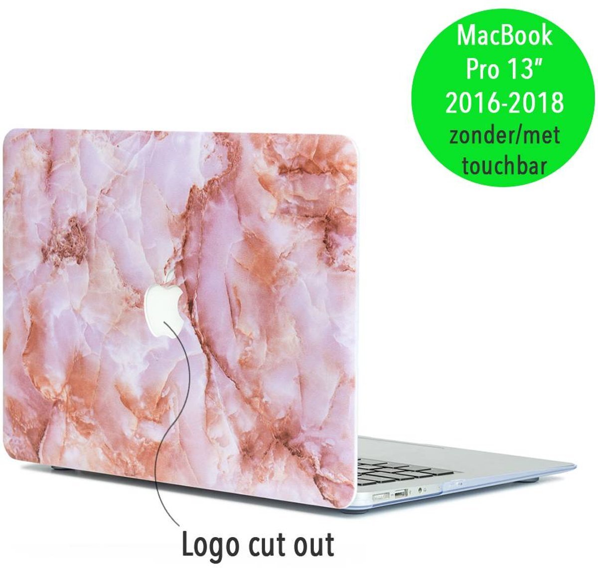 Lunso - hardcase hoes - MacBook Pro Retina 13 inch (2016-2018) - marmer roze