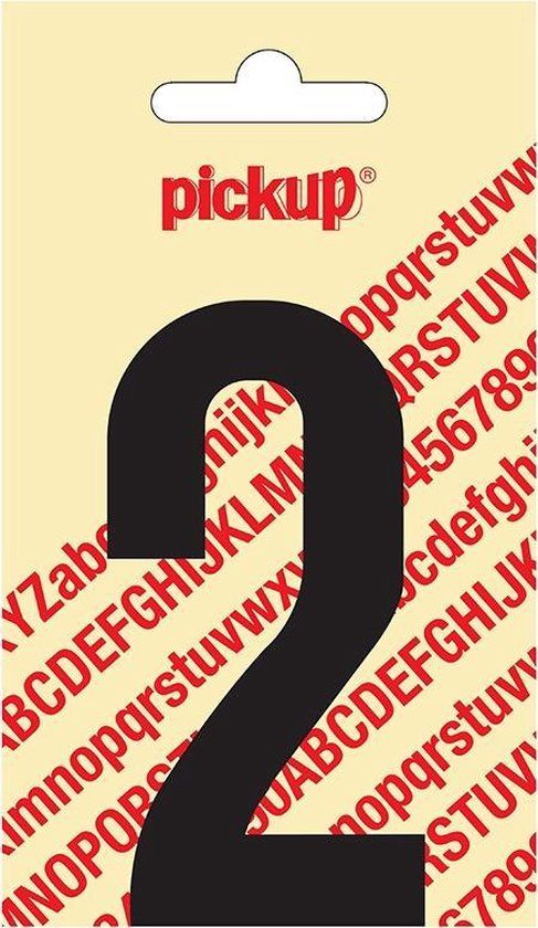 Pickup Plakcijfer Nobel 90 mm zwart 2