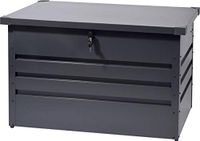 Grote Valor Grote metalen tuinkist Valor 300 l, kussenbox, opbergbox voor het terras, 100 x 61 x 62 cm, antraciet
