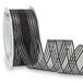 Präsent Palma rouwlint zwart-zilver 40 mm breedte, 20 m lengte