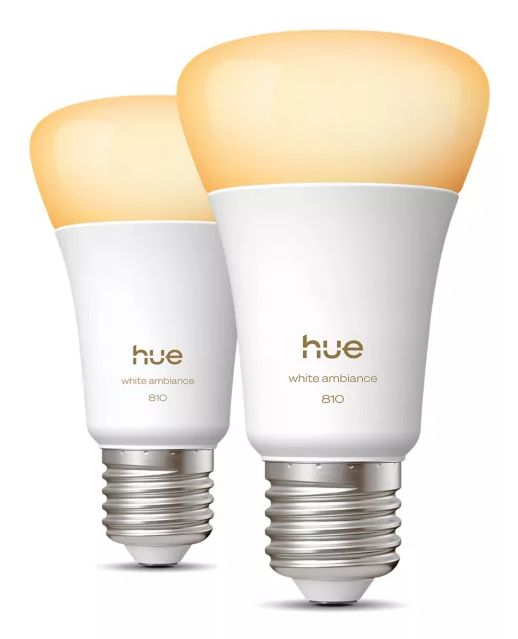 Philips Hue White Ambiance A60 - E27 Slimme Lamp - 2-pack