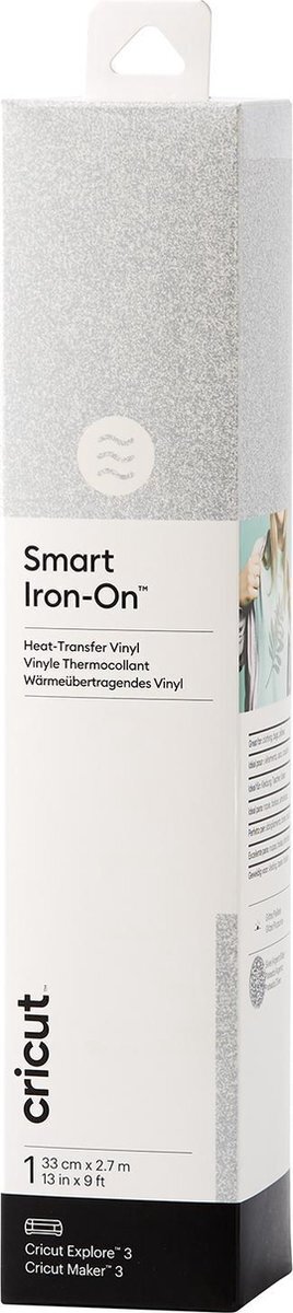 CRICUT Smart Iron-On Heat-Transfer Vinyl | 1 sheet | 33cm x 2.7m | Glitter Silver