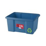 SUNDIS, opbergbox 15L, L38xB.29xH19.5cm, stapelbaar, blauw