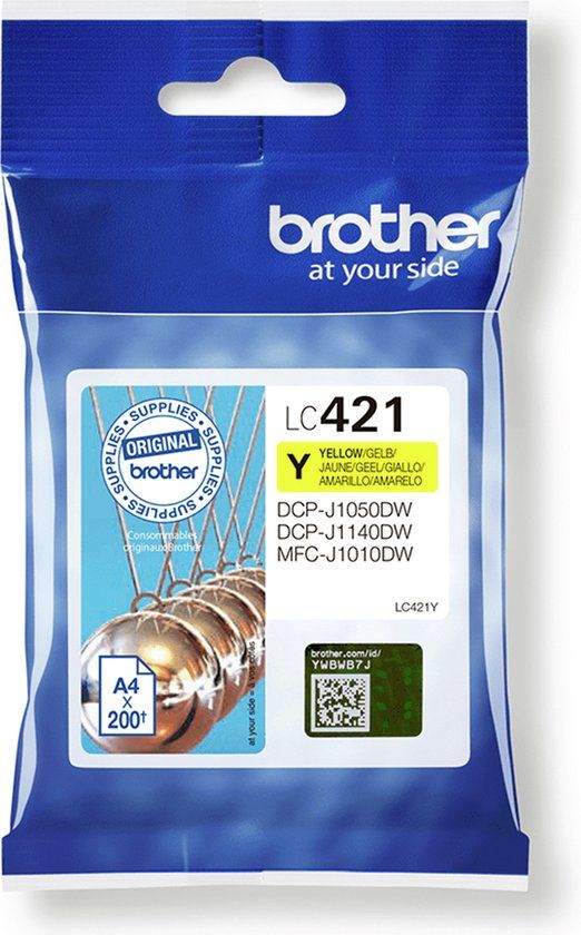 Brother LC-421Y Yellow Ink Cartridge - Original