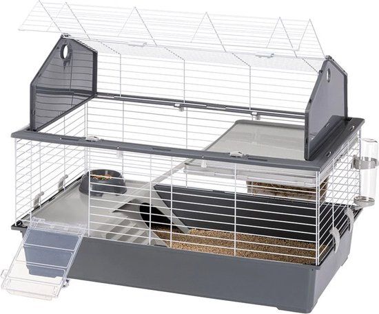 Ferplast Barn 100 Knaagdierkooi - Grijs - 96x57x73cm