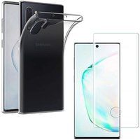 Phonillico® Hoesje voor Samsung Galaxy NOTE 10 PLUS + gehard glas