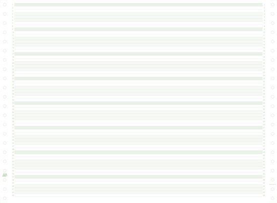 Exacompta 2000 Listingbladen in zones verdeeld 380x11 niet afscheurbare Caroll banden papier 70g - Groen