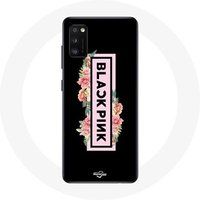 Maniacase Hoesje voor Samsung Galaxy S20 Plus Blackpink K-pop Groep Logo Zwarte Achtergrond