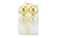 Nataluna L. Kruidnageltjes wit/goud ballen 10 cm 6 stuks
