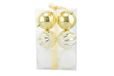 Nataluna L. Kruidnageltjes wit/goud ballen 10 cm 6 stuks