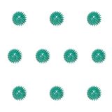 CanDo Massagebal, Egelbal, Noppenbal, Diameter 7 cm, Groen, 12 Stuks