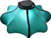 NeXtime Lampenkap 40cm-Lantaarn-Elastische Stof-Turquoise 'Lumi'