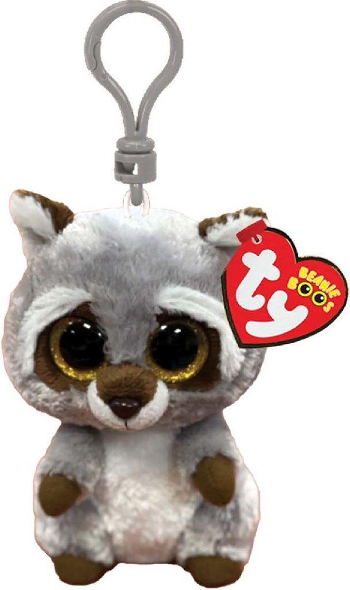 TY Beanie Boo's - Wasbeer Oakie - 7 CM - Grijs