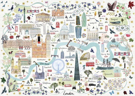 Gibsons Map of London Puzzel (1000 stukjes)