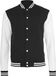 Build Your Brand Sweat College Jacket - Black/White maat 5XL