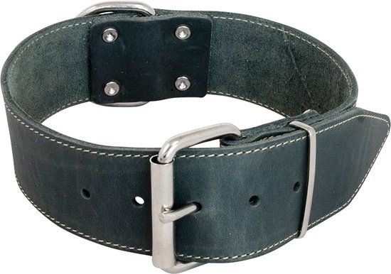 Jack And Vanilla - Vetleder Brede Halsband - Grijs - 50mmx75cm
