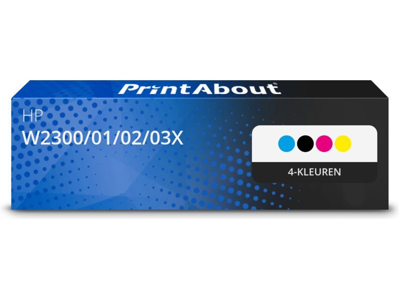 PrintAbout W2300/01/02/03X (230X) 4-kleuren Multipack Hoge capaciteit Toner geschikt voor HP