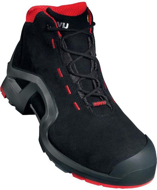 Uvex 1 Hoog 8517.2 S3 - Zwart/Rood - Maat 39