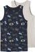 NAME IT Jongens Onderhemden Navy Blazer Katoen/Elastaan Ronde Hals 2 Stuks Maat 110