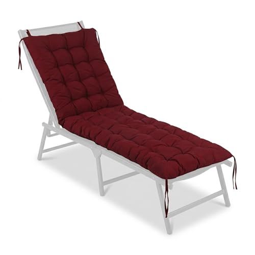 Relaxdays bankkussen, gewatteerd, doorgestikt, met bindbanden, voor buiten, tuinbank & pallets, 10x70x180 cm, diverse kleuren