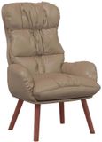 vidaXL Fauteuil Cappuccino Kunstleer 69 x 74 x 93 cm