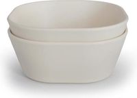 Mushie Kom Vierkant Ivory - Set van 2