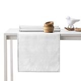 Amelia Home Tafelloper set 35 x 300 cm en 115 x 300 cm lotuseffect waterafstotend slangenhuidpatroon wit Vesta