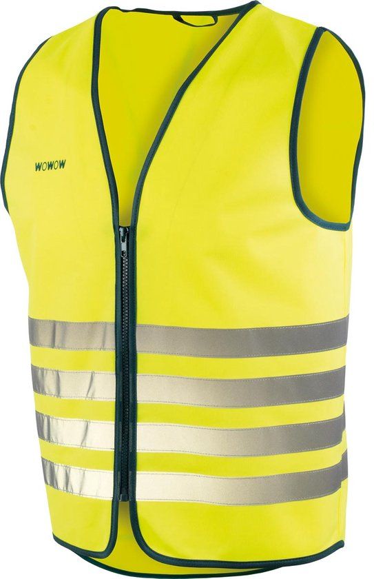 WOWOW BIG FUN JACKET - Fietsjas Fluo Geel L - Unisex - Reflecterend - 4 Seizoenen