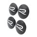 Volkswagen 000071213F Dynamische naafdoppen, 4 stuks, zwart glanzend, met R-logo