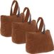 Item International Item Deurstopper Rib - 3x - met kwast - bruin - polyester