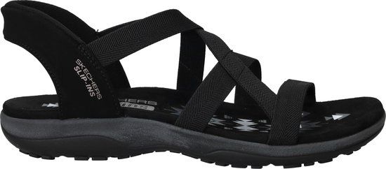 Skechers Slip-ins Reggae Slim - Stretch Flex - Women's Sandals - Black - Size 39