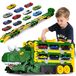 Voiture de course transporteur de voitures jouets - Camion avec 12 voitures - 160 cm - Vert - Pour garçons de 3 à 6 ans