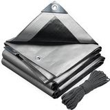 VOUNOT® Bâche de protection en polyéthylène 180 g/m², imperméable, gris, 1,5 x 6 m