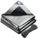 VOUNOT® Bâche de protection en polyéthylène 180 g/m², imperméable, gris, 1,5 x 6 m