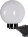 H4L Lampe murale boule Ø20cm - Lampe d'extérieur IP44 résistante aux intempéries, convient aux LED, lampe de jardin pour terrasse & cour, blanc opalin/noir, matériel de montage inclus