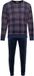 Pastunette - Northern Checks - Pyjama - Velours Fleece - Blauw - Geruit - Maat XL