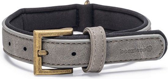 Beeztees Balacron Ax Hondenhalsband - Kunstleer - Grijs - 29-35 cm x 15 mm