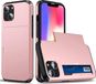 Selected by GSMpunt.nl Hoesje met Kaarthouder Slider Geschikt voor Apple iPhone 14 | Pasjeshouder Achterkant | Kaarthouder voor twee á drie pasjes | Roze Goud