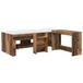 vidaXL Lit haut pour enfants avec bureau 2 pc Bois ancien