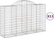 vidaXL Gabions 13 pieces curved 200x50x120/140 cm iron