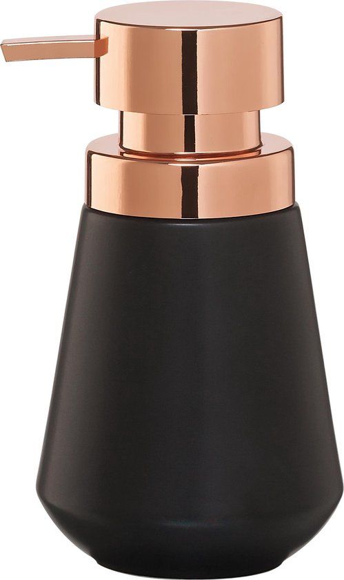 Sealskin Conical Zeepdispenser - 400 ml - Zwart - Vrijstaand - Keramiek