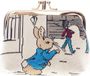 Signare Portemonnee klip - Peter Rabbit - Gobelinstof - Victorian
