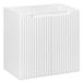 Meuble de salle de bain sous lavabo, blanc, mat, 60 cm, design moderne avec détails fraisés