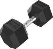 Tunturi Platinum Hexa Dumbbell - Rubber - 22.5kg - Zwart