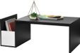 en.casa Salontafel Bollnas met opbergvak 90x45x35 cm zwart en wit