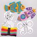 Baker Ross FE498 Inbouwset met kruissteek voor kinderen, 8 stuks, naaien voor beginners
