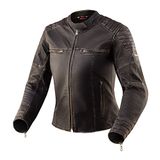Rebelhorn Hunter Pro Lady Vintage Black Leather Motorcycle Jacket DXS