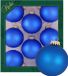 Krebs Kerstballen - 8 stuks - Velvet Blauw - Glas - 7 cm - Mat